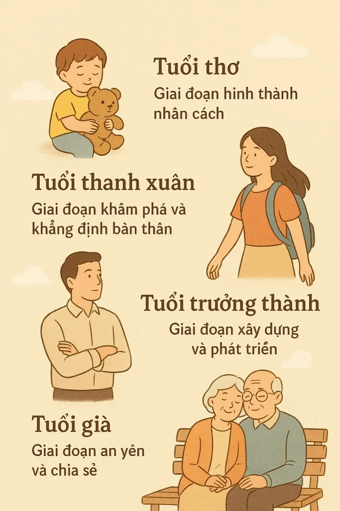 Các giai đoạn trong cuộc đời và bài học rút ra