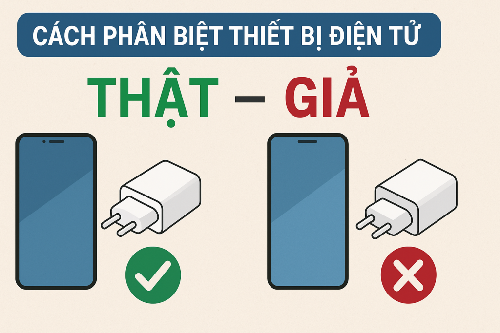 🧭 Cách Phân Biệt Thiết Bị Điện Tử Thật – Giả: Hướng Dẫn Chi Tiết Cho Người Tiêu Dùng Thông Minh