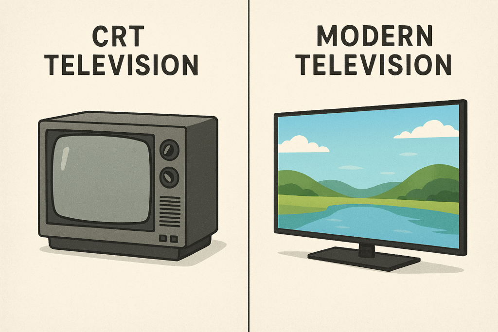 🖥️ So sánh tivi CRT và tivi hiện đại – Cuộc cách mạng trong thế giới hình ảnh