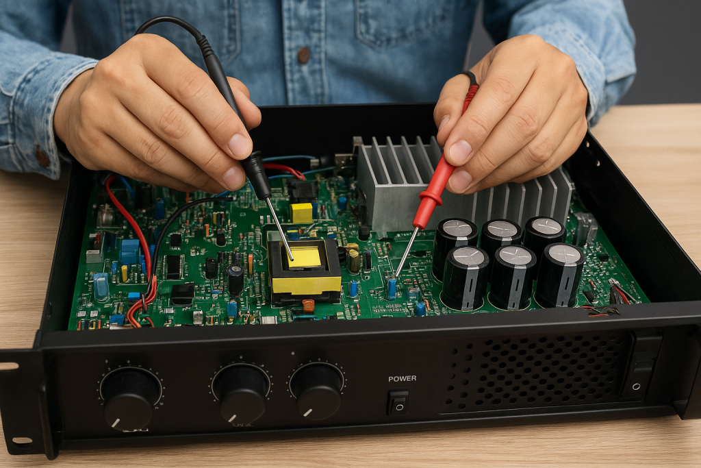 ⚡ Amply chết công suất và cục đẩy chết công suất – Nguyên nhân và cách sửa chữa hiệu quả