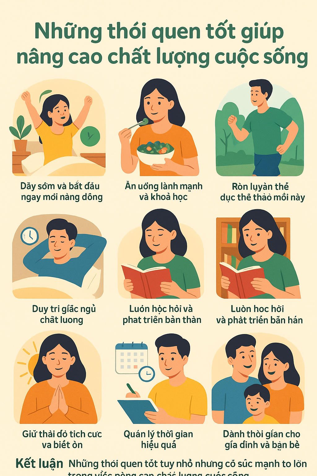 🌿 Những thói quen tốt giúp nâng cao chất lượng cuộc sống