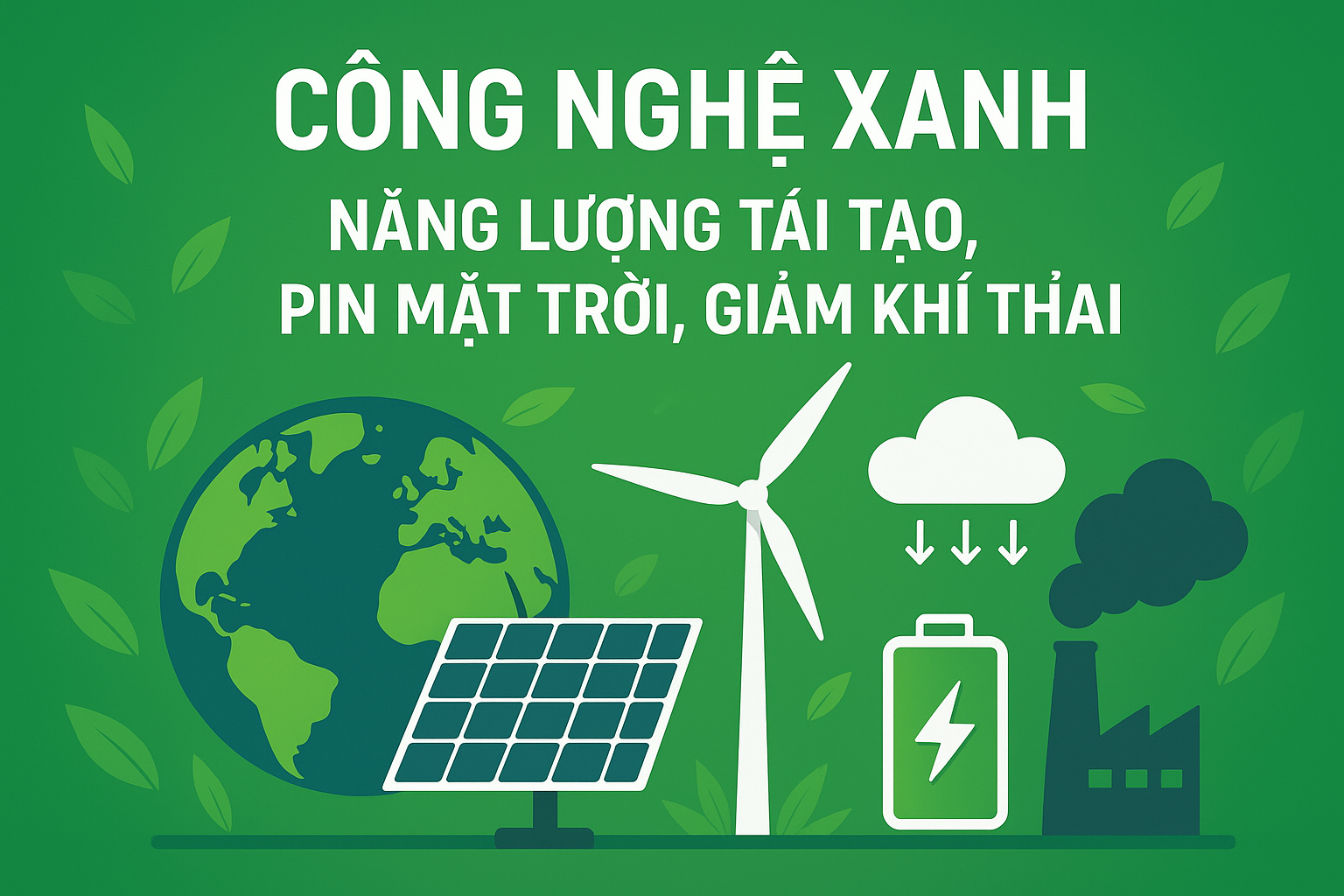 CÔNG NGHỆ XANH – NĂNG LƯỢNG TÁI TẠO, PIN MẶT TRỜI, GIẢM KHÍ THẢI